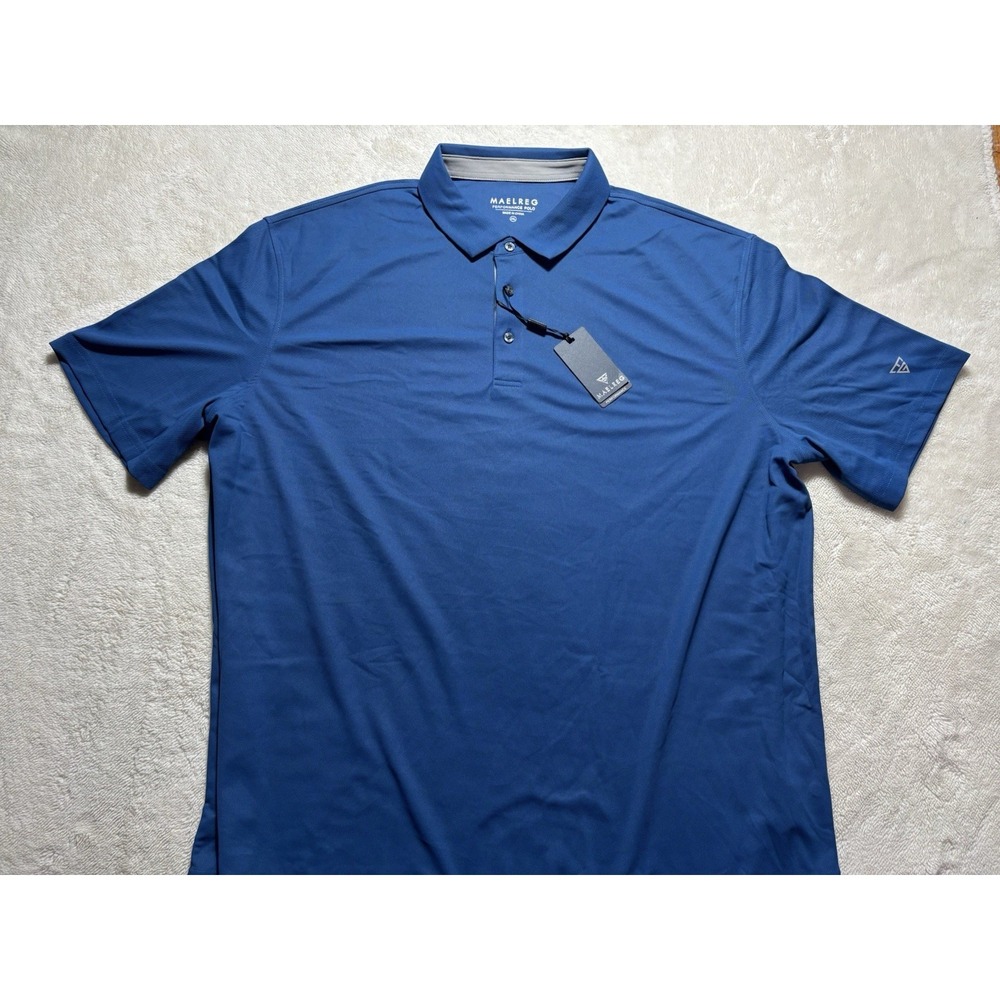 Maelreg Performance Polo Shirt Sleeve Blue Size 3XL NWT